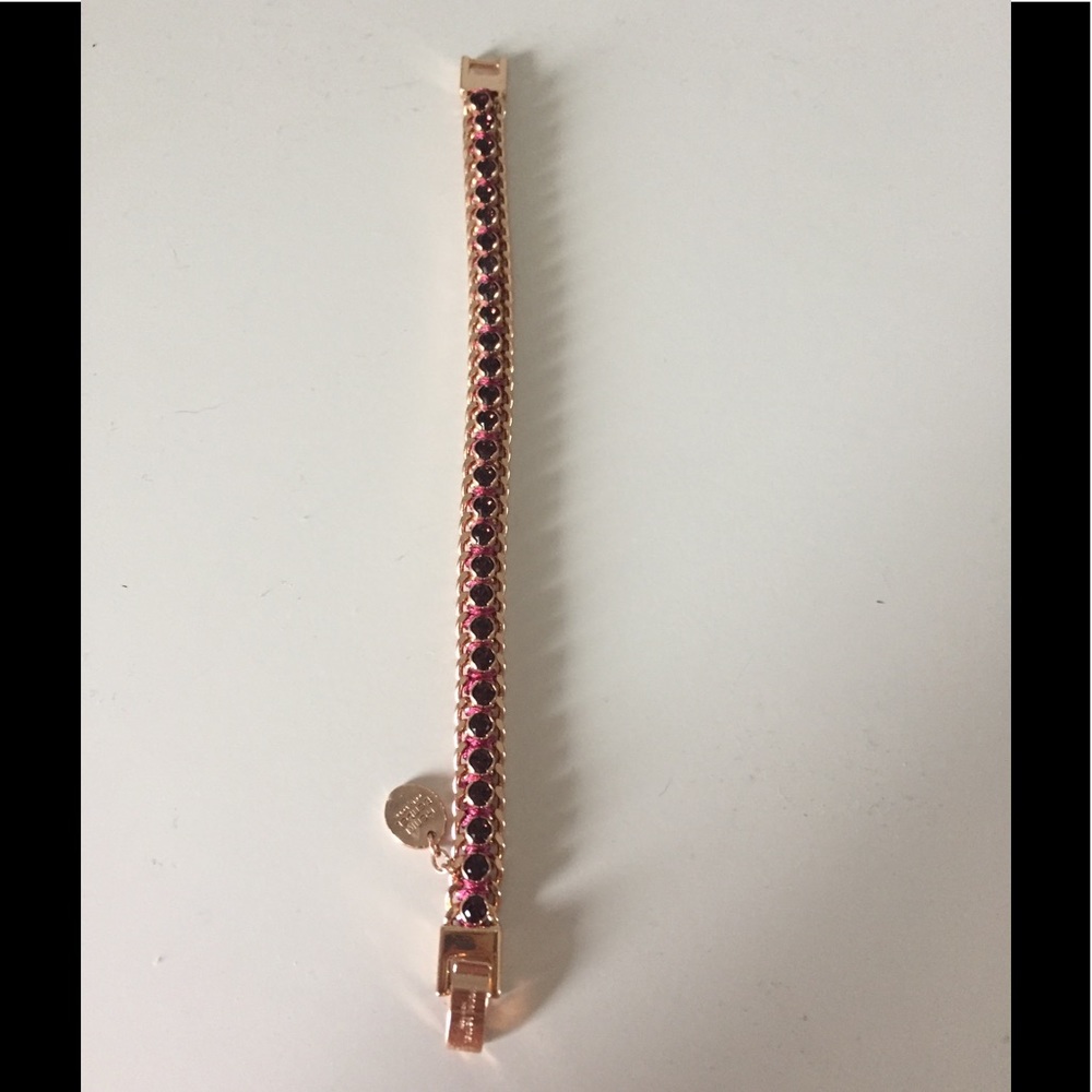 Rose gold/maroon Henri Bendel bracelet